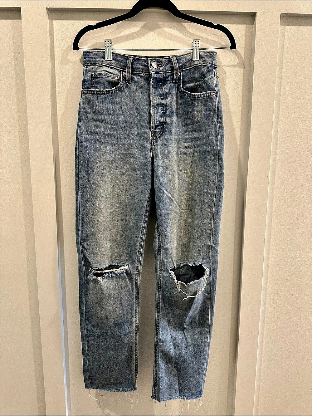 Wild Fable Highest Rise Slim Straight Distressed Jeans Size 0